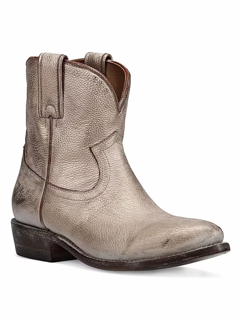 Frye Billy Western Short Metallic Ankle Boot Size 5.5